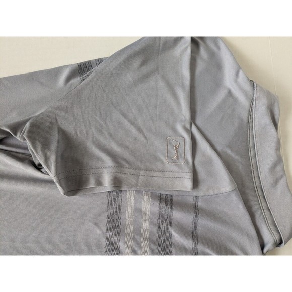 PGA Tour Men's Polo Shirt  Grey/Blue Short Sleeve Golf Apparel size XL - Picture 12 of 13